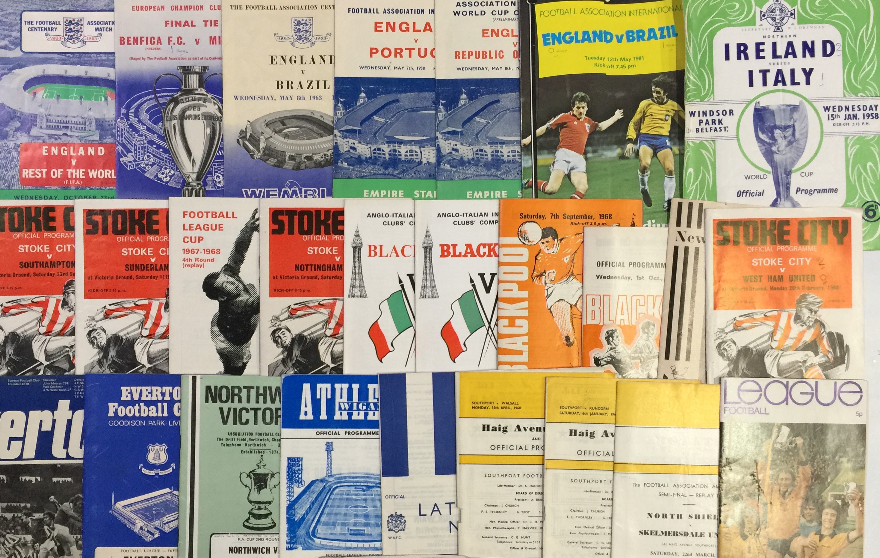 Lot 355 FOOTBALL MEMORABILIA PROGRAMMES INC