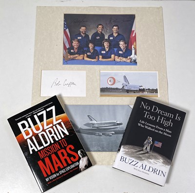 Lot 105 - SPACE TRAVEL-RELATED SIGNED ITEMS - BUZZ ALDRIN / BOB CRIPPEN.