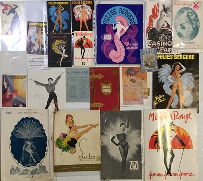 Lot 196 - FOLIES BERGERE/MOULIN ROUGE - ORIGINAL POSTCARDS / MENUS / PROGRAMMES ETC.