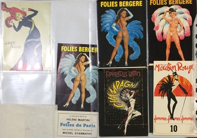 Lot 196 - FOLIES BERGERE/MOULIN ROUGE - ORIGINAL POSTCARDS / MENUS / PROGRAMMES ETC.