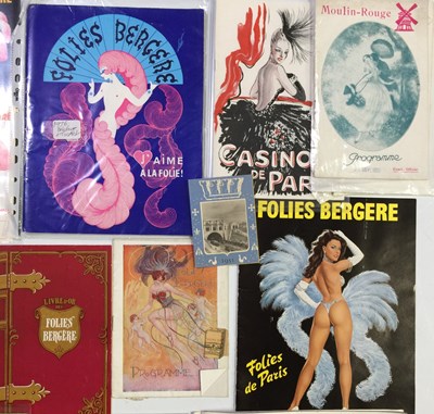 Lot 196 - FOLIES BERGERE/MOULIN ROUGE - ORIGINAL POSTCARDS / MENUS / PROGRAMMES ETC.