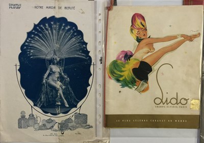 Lot 196 - FOLIES BERGERE/MOULIN ROUGE - ORIGINAL POSTCARDS / MENUS / PROGRAMMES ETC.