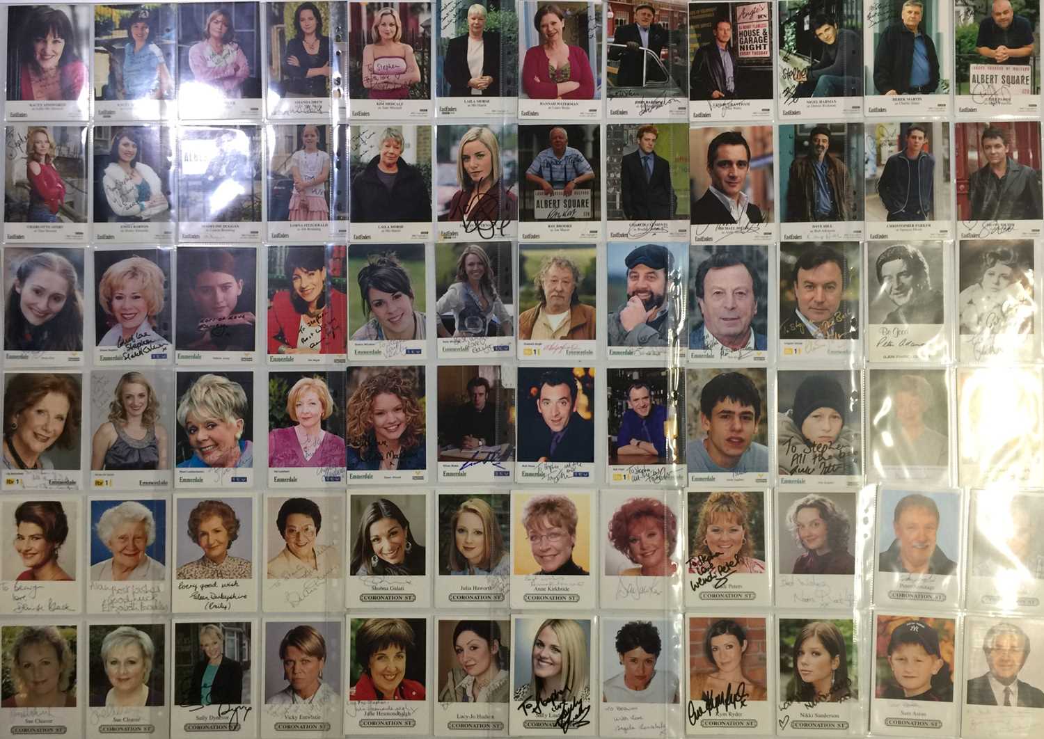 Lot 135 - SOAP AUTOGRAPHS -  CORONATION ST / EASTENDERS / EMMERDALE.