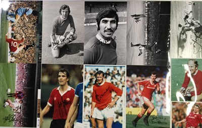 Lot 362 - FOOTBALL MEMORABILIA - MANCHESTER UNITED LEGENDS SIGNED PHOTOS.