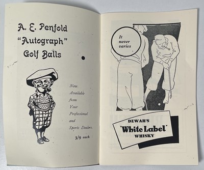 Lot 244 - GOLF MEMORABILIA - 1946 OPEN CHAMPIONSHIP PROGRAMME - COVERS ORIGINAL, PAGES COPIED.