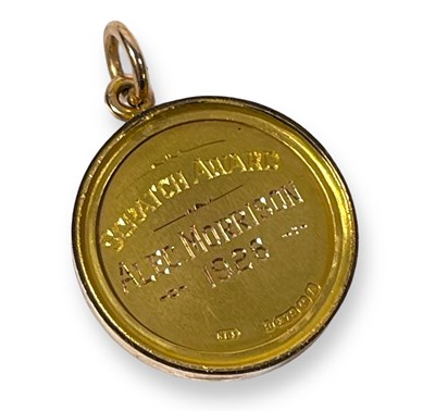 Lot 253 - GOLF MEMORABILIA - 9CT GOLD SCRATCH MEDAL, ALEC MORRISON, 1926.