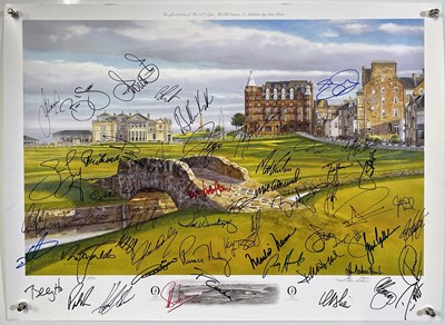 Lot 275 - GOLF MEMORABILIA - MULTI SIGNED ST ANDREWS PRINT.