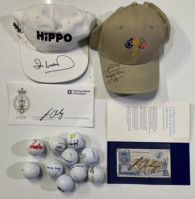 Lot 278 - GOLF MEMORABILIA - SIGNED CAPS / BALLS.