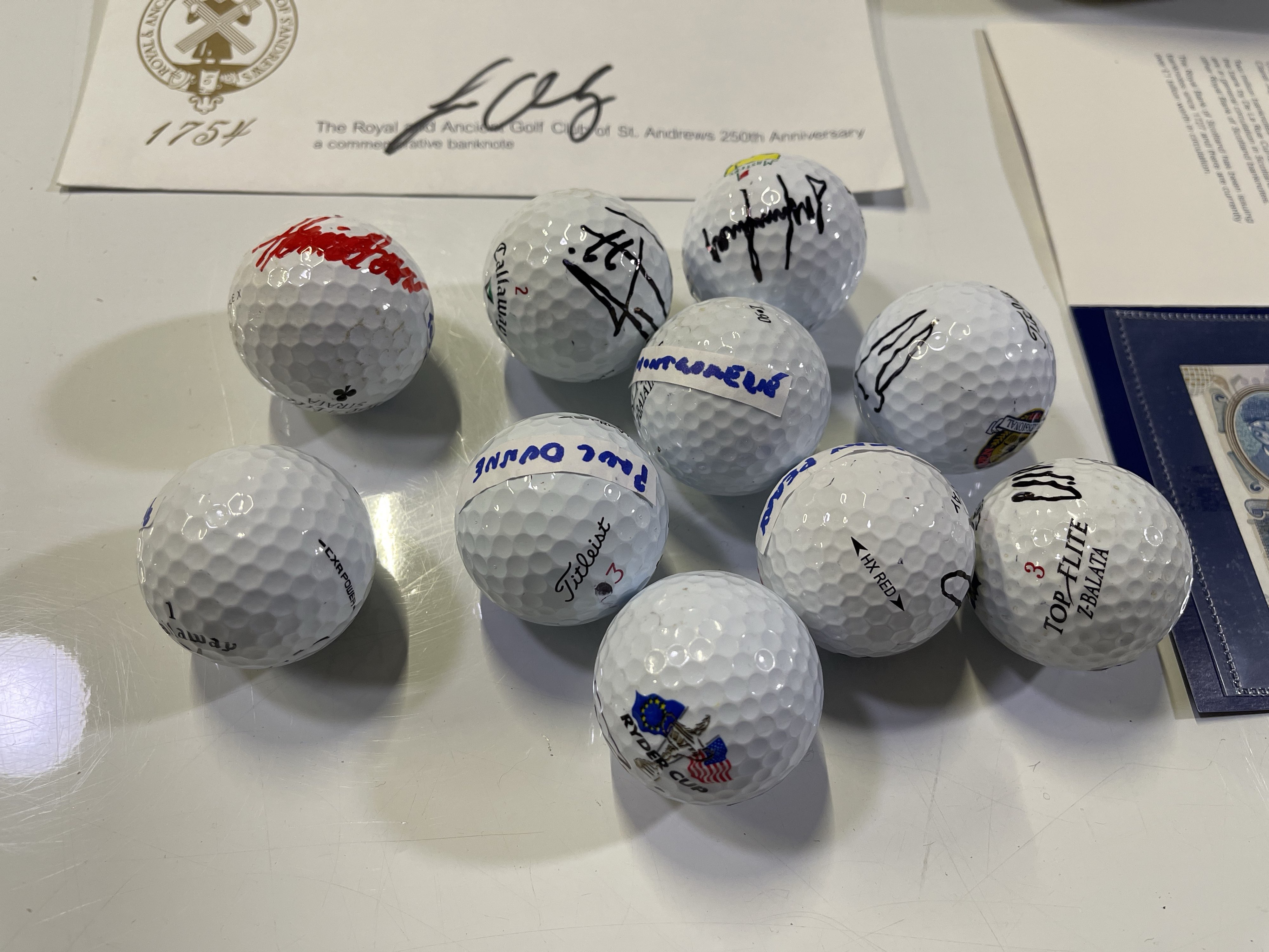 Lot 278 - GOLF MEMORABILIA - SIGNED CAPS / BALLS.