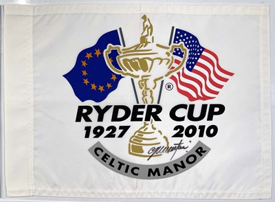 Lot 280 - GOLF MEMORABILIA - RYDER CUP - MULTI SIGNED FLAGS.