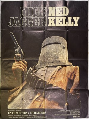 Lot 378 - THE ROLLING STONES INTEREST – ORIGINAL MICK JAGGER ‘NED KELLY’ FRENCH CINEMA POSTER.