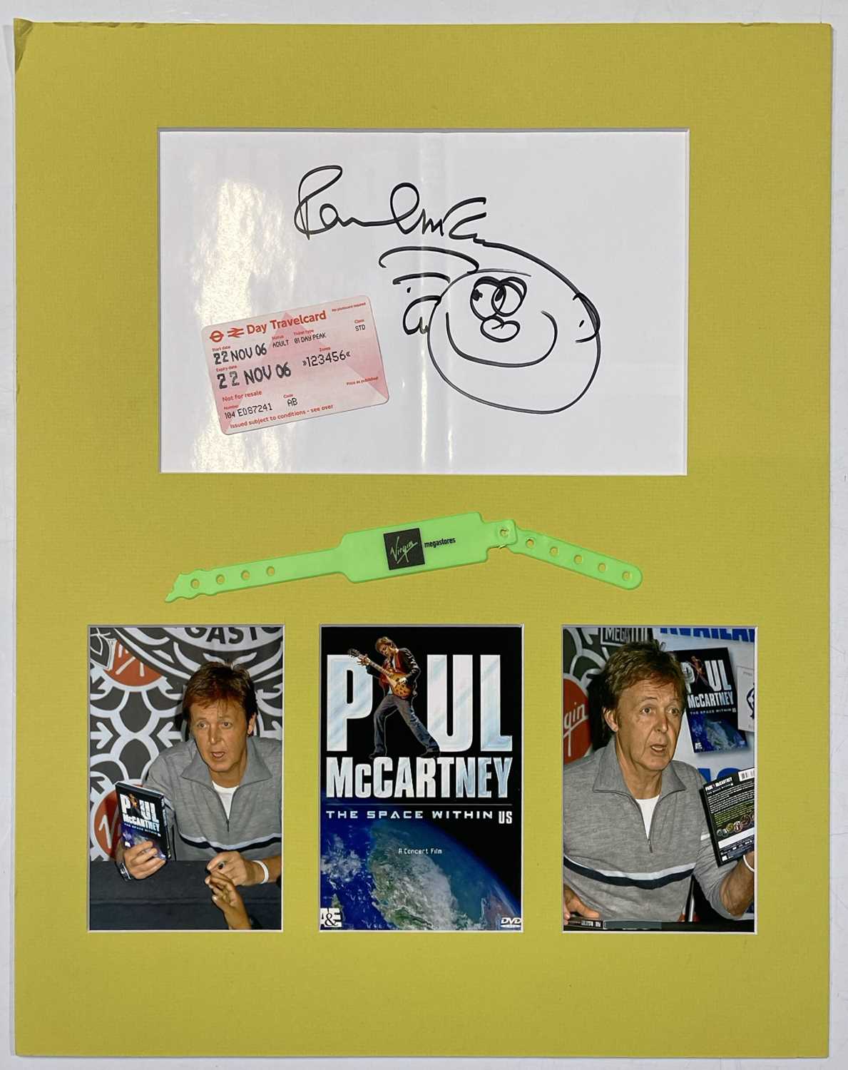 Lot 334 - PAUL MCCARTNEY SIGNATURE AND DOODLE.