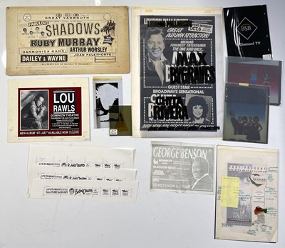 Lot 101 - ADVERTISING POSTERS C 20TH C AND PROOF DESIGNS INC THE SHADOWS.