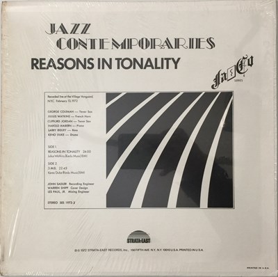 Lot 52 - JAZZ CONTEMPORARIES - REASONS IN TONALITY LP (US REPRESS - STRATA-EAST - SES 1972-2)