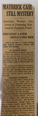 Lot 77 - JACK THE RIPPER / CRIME INTEREST  - A HANDWRITTEN LETTER BY FLORENCE MAYBRICK, FEB 1905