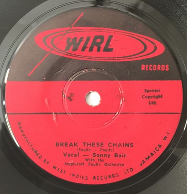 Lot 114 - SONNY BAIR WITH THE MAPLETOFT POULLE ORCHESTRA - BREAK THESE CHAINS/ CUDELIA BROWN 7" (JAMAICA ORIGINAL - WIRL RECORDS)