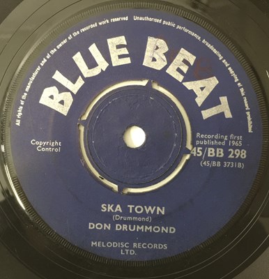 Lot 115 - ERIC "MONTY" MORRIS/ DON DRUMMOND - THOSE TEARDROPS/ SKA TOWN 7" (BLUE BEAT - 45/BB 298)