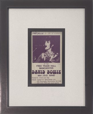 Lot 344 - DAVID BOWIE 1972 ZIGGY STARDUST TOUR HANDBILL MANCHESTER, FREE TRADE HALL.