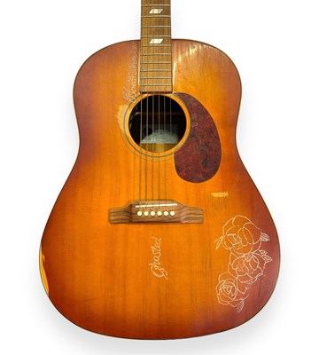 Lot 4 - MARTIN'S PERSONALISED EPIPHONE TEXAN ACOUSTIC GUITAR.