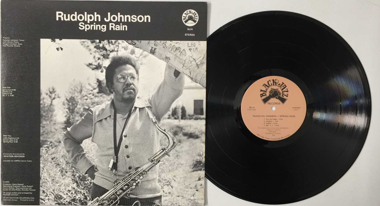 Lot 144 - RUDOLPH JOHNSON - SPRING RAIN LP (US ORIGINAL - BLACK JAZZ - BJ/4)