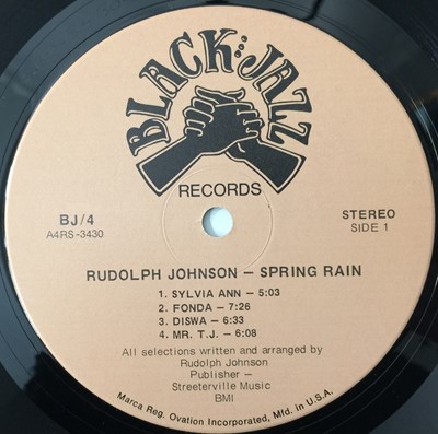 Lot 144 - RUDOLPH JOHNSON - SPRING RAIN LP (US ORIGINAL - BLACK JAZZ - BJ/4)