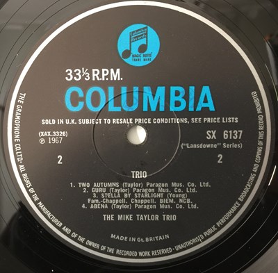 Lot 69 - THE MIKE TAYLOR TRIO - TRIO LP (ORIGINAL UK MONO COPY - COLUMBIA SX 6137).