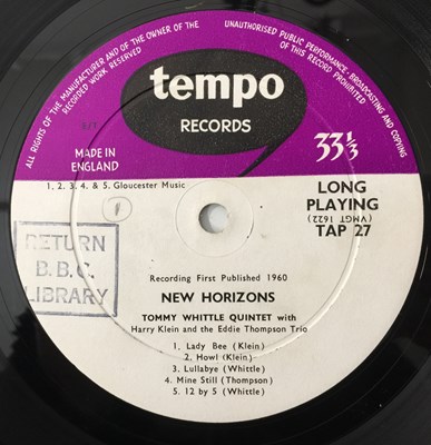 Lot 74 - TOMMY WHITTLE QUINTET - NEW HORIZONS LP (ORIGINAL UK COPY - TEMPO TAP 27)