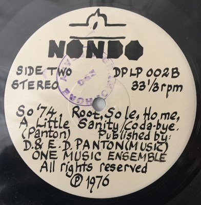 Lot 55 - DEREK BAILEY PLUS ONE MUSIC ENSEMBLE LP (BRITISH JAZZ - NONDO - DPLP 002)