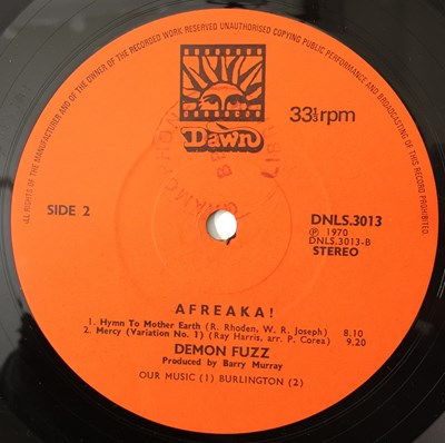 Lot 57 - DEMON FUZZ - AFREAKA! LP (UK ORIGINAL - DAWN - DNLS 3013)
