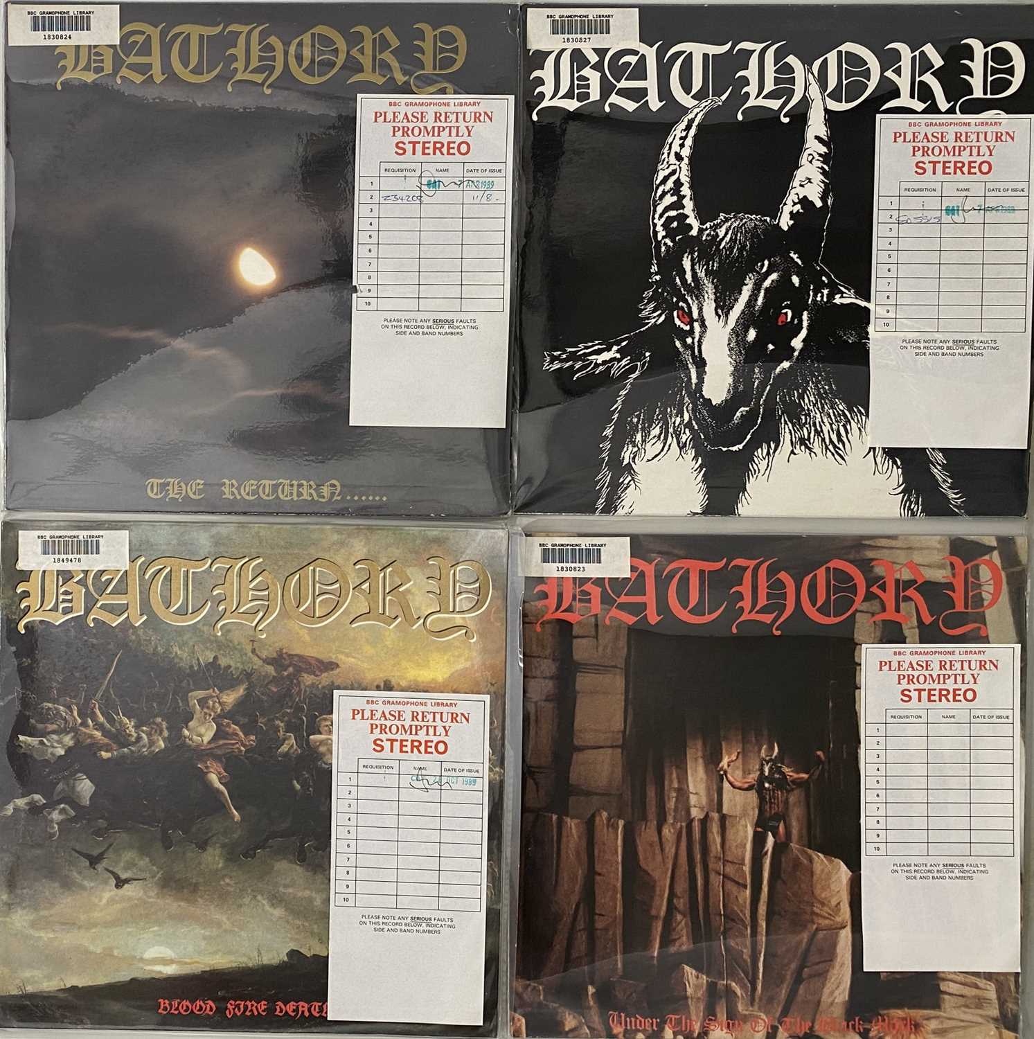 Lot 77 - BATHORY - UK (RELEASE) LPs (UNDER ONE FLAG)