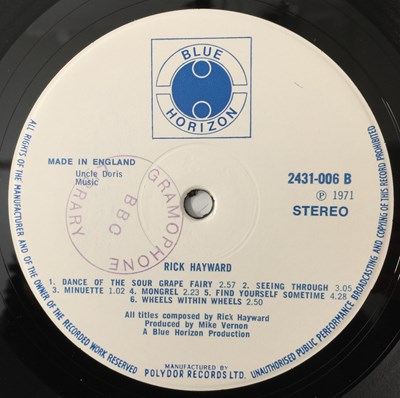 Lot 61 - RICK HAYWOOD - S/T LP (UK STEREO - BLUE HORIZON - 2431-006)