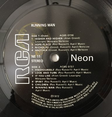 Lot 64 - THE RUNNING MAN - S/T LP (UK STEREO ORIGINAL - RCA NEON - AGBS 0736)