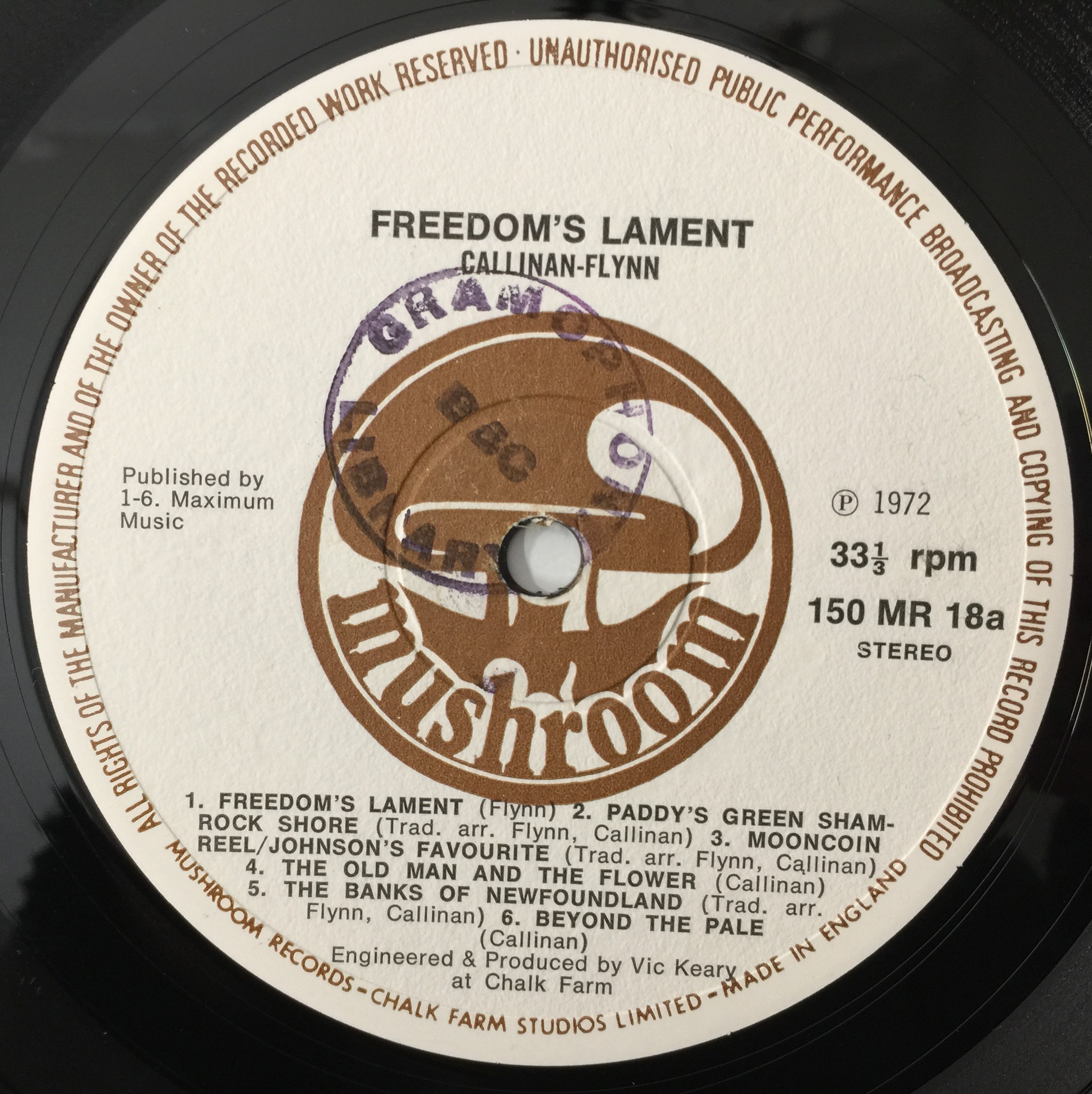 Lot 136 MUSHROOM RECORDS LP RARITIES PACK (FOLK/