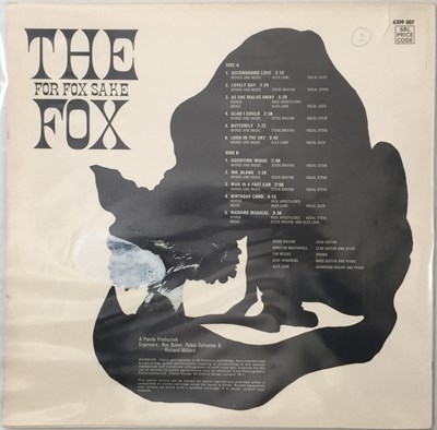 Lot 142 - FOX - FOR FOX SAKE LP (UK ORIGINAL - FONTANA - 6309 007)