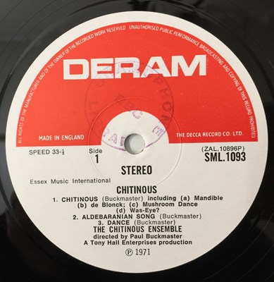 Lot 144 - THE CHITINOUS ENSEMBLE - CHITINOUS LP (UK STEREO - DERAM - SML.1093)