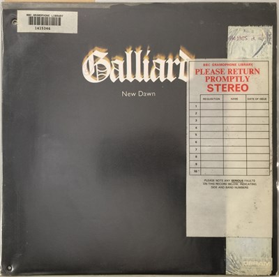Lot 145 - GALLIARD - NEW DAWN LP (UK STEREO ORIGINAL - DERAM - SML.1075)