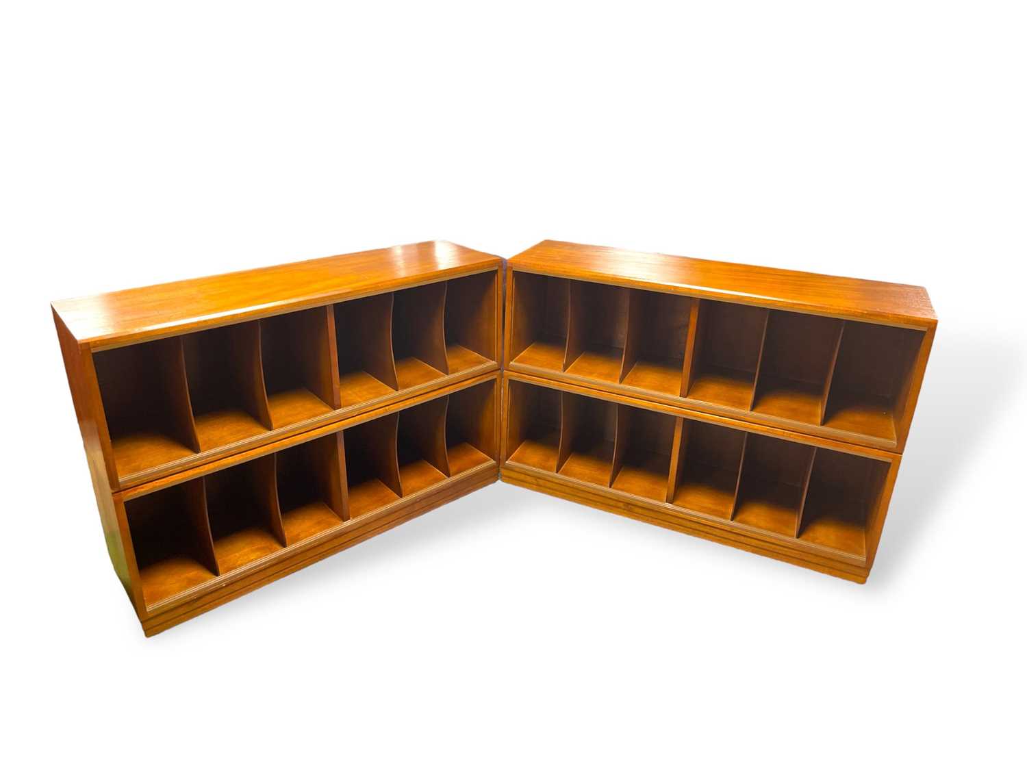 Lot 1 - SIMPLEX TEAK FINISH LP RECORD SHELVING.