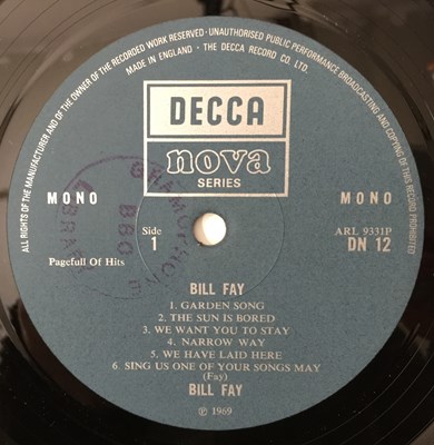 Lot 147 - BILL FAY - S/T LP (UK MONO ORIGINAL - DECCA/ NOVA - DN 12)