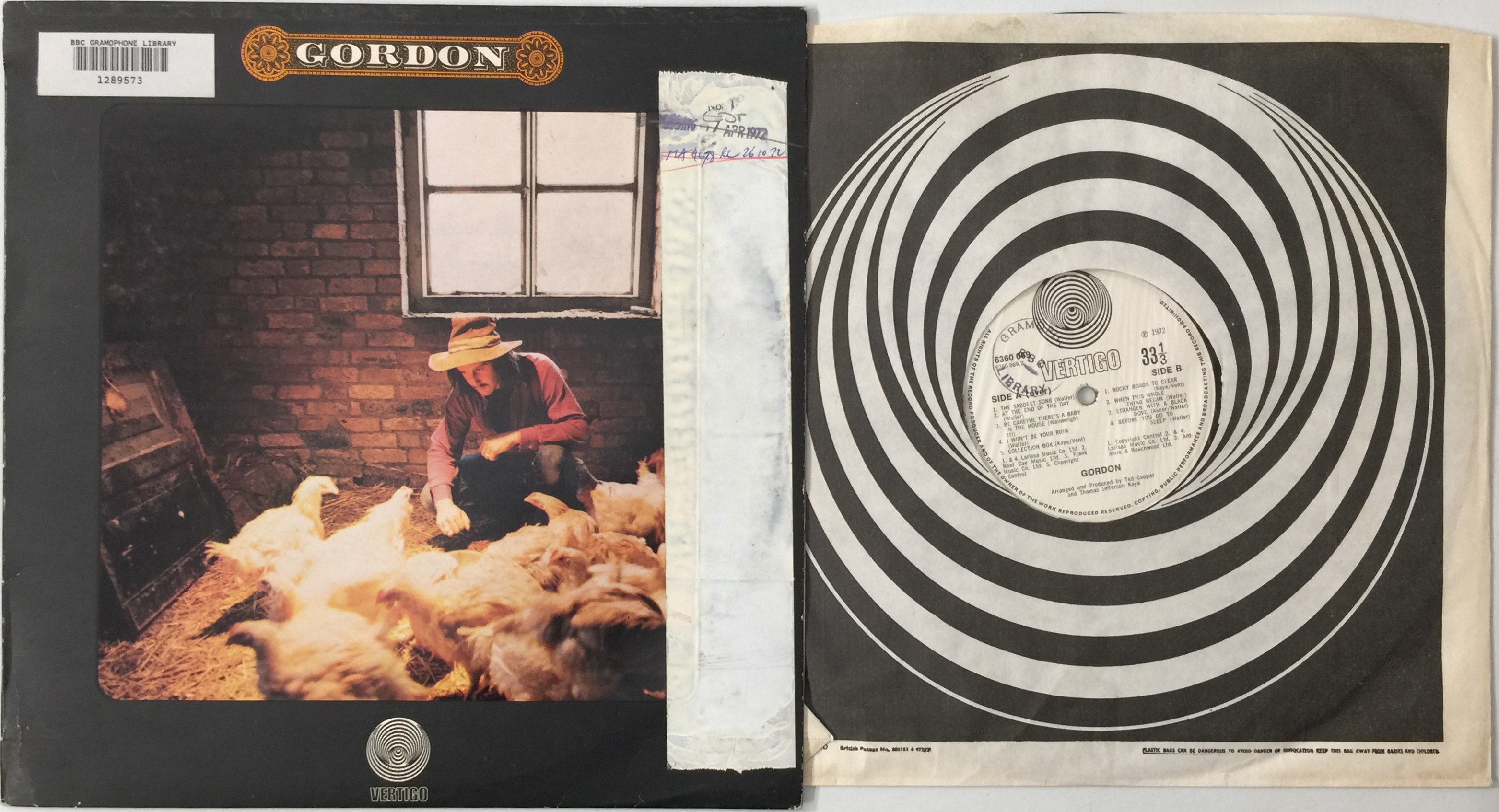 GORDON』GORDON WALLER UK VERTIGOオリジナル 洋楽 