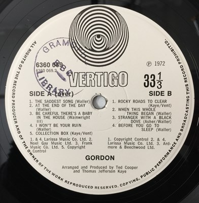 Lot 156 - GORDON - S/T LP (UK VERTIGO SWIRL ORIGINAL - 6360 0069)