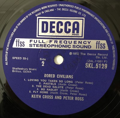 Lot 170 - KEITH CROSS AND PETER ROSS - BORED CIVILIANS LP (UK STEREO ORIGINAL - DECCA - SKL.5129)