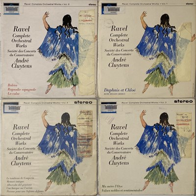 Lot 102 - ANDRE CLYTENS - RAVEL COMPLETE ORCHESTRAL WORKS VOLUMES 1 TO 4 (SAX 2476/9)