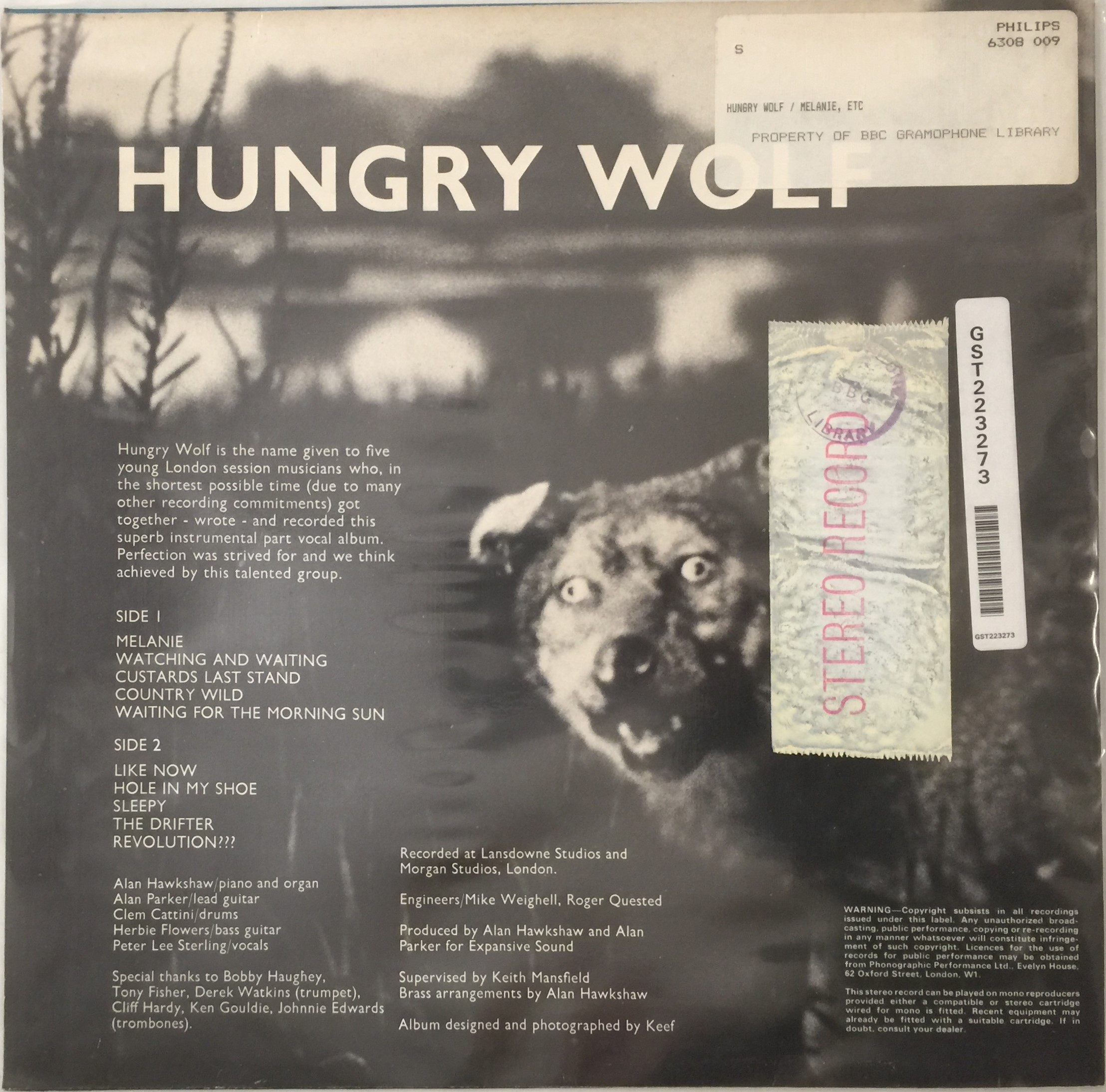Lot 212 - HUNGRY WOLF - HUNGRY WOLF LP (UK ORIGINAL