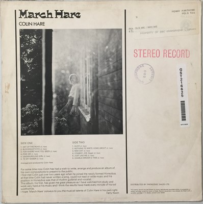 Lot 218 - COLIN HARE - MARCH HARE LP (UK ORIGINAL - PELS. 516)