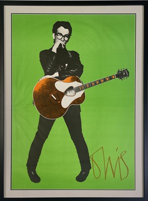 Lot 144 - ELVIS COSTELLO - BARNEY BUBBLES ORIGINAL 1978 STIFF RECORDS PROMOTIONAL POSTER.