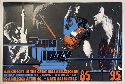 Lot 146 - THIN LIZZY - ORIGINAL 1975 DERBY CONCERT POSTER.