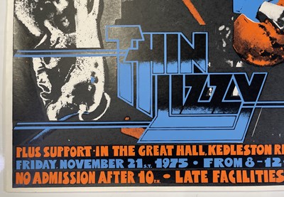 Lot 146 - THIN LIZZY - ORIGINAL 1975 DERBY CONCERT POSTER.