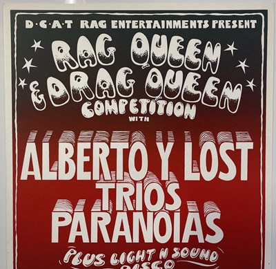 Lot 147 - ALBERTO Y LOS TRIOS PARANOIAS - ORIGINAL 1976 DERBY CONCERT POSTER.