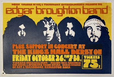 Lot 149 - EDGAR BROUGHTON BAND - ORIGINAL 1973 DERBY CONCERT POSTER.