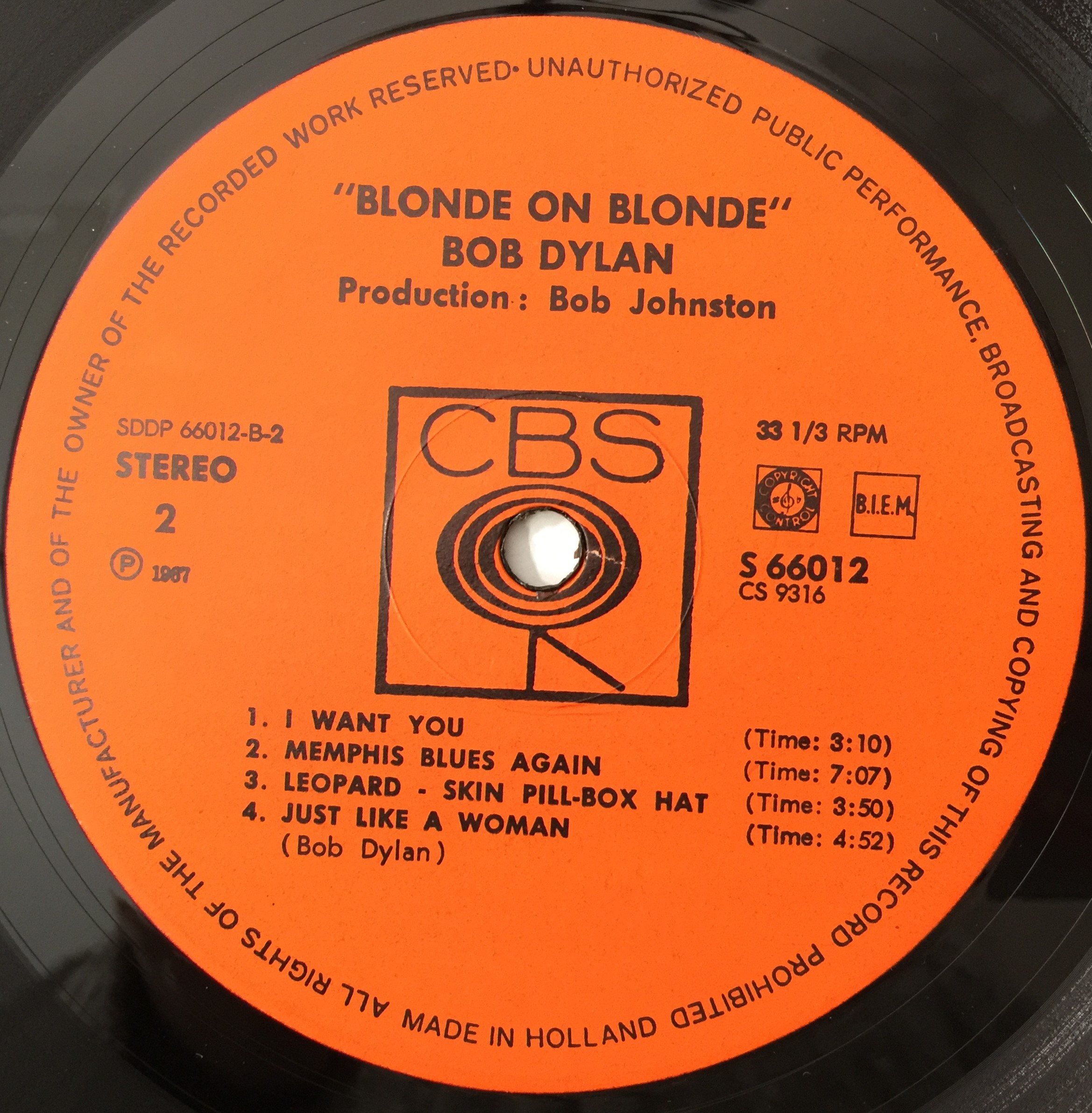 Lot 602 - BOB DYLAN - BLONDE ON BLONDE LP (DUTCH
